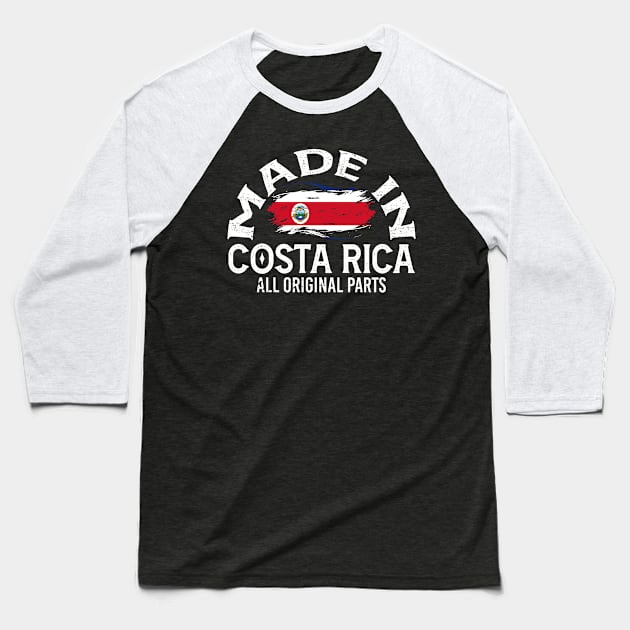 Born in Costa Rica Baseball T-Shirt by JayD World